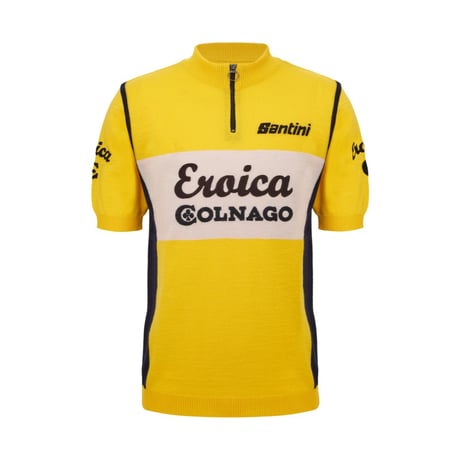 サンティーニ　EROICA COLNAGO - SHORT SLEEVE WOOL JERSEY GIALLO