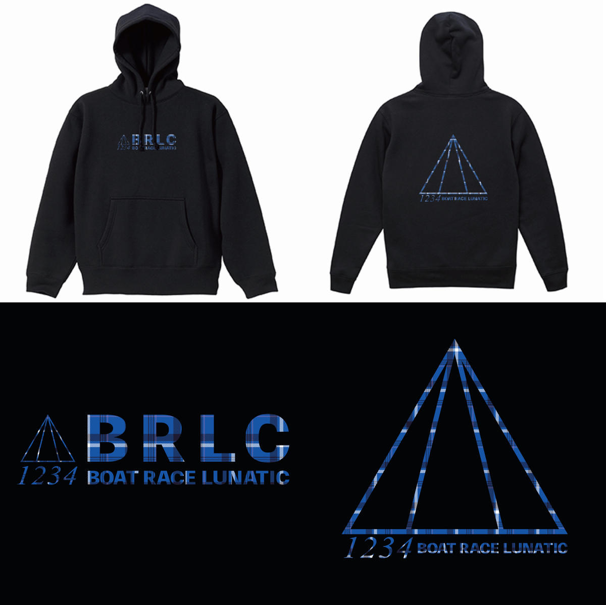 セミオーダーBRLCマルチカラーチェックパーカー(ブルーチェック