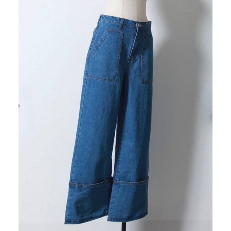 ローズティアラ　ロールアップデニム　46 パンツ　美品　最終お値下げ❣️ ローズティアラ ロールアップデニム 46 パンツ 美品 最終お