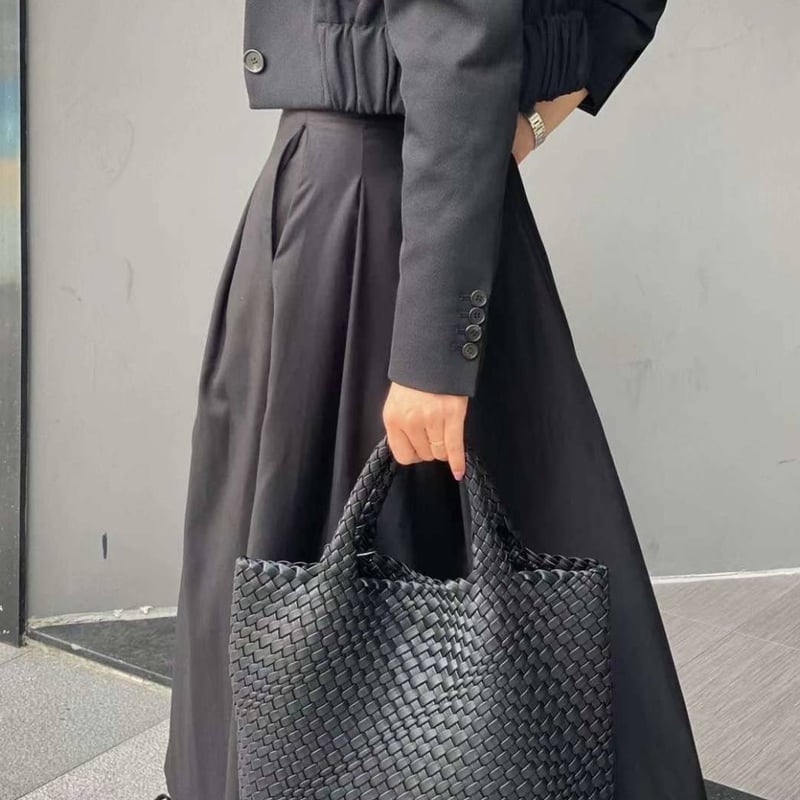 HALON トートバッグ 編み込みデザイン hALON＞ ソフト メッシュ ビッグ トートバッグ