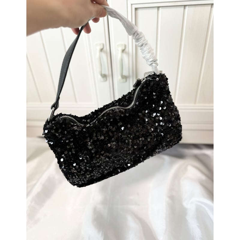★週末セール【極美品】コーチシークィン チェーン ミニハンドバッグ スパンコール ☆週末セール【極美品】コーチシークィン チェーン ミニ