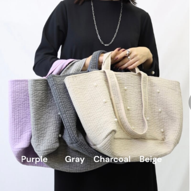 予約】ヌビバッグ パール付きヌビバッグ トートバッグ 4色 パール