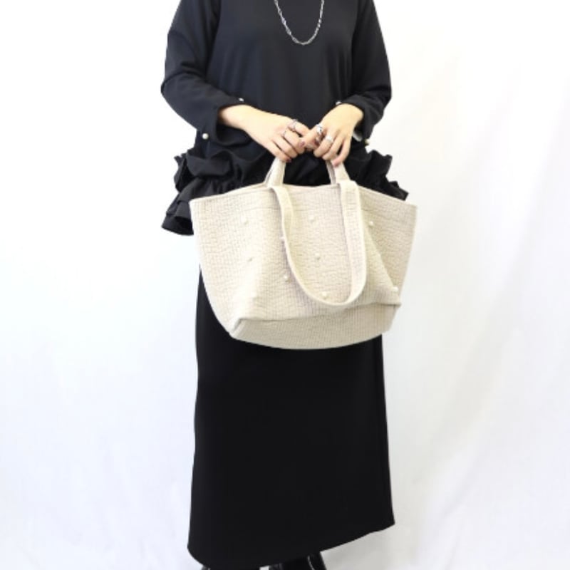 予約】ヌビバッグ パール付きヌビバッグ トートバッグ 4色