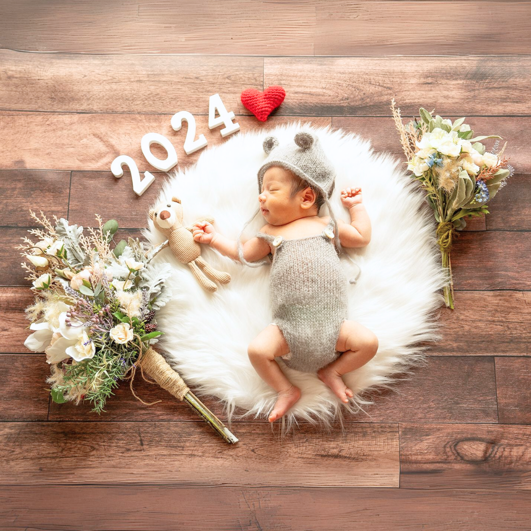 オプション】木目調背景ラバーマット レンタル | ベビーフォトベース