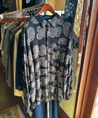 SHAH SAFARI ペイズリー柄　レーヨンシャツ