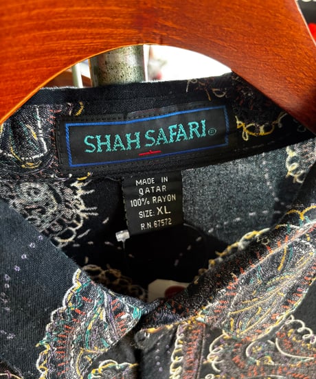SHAH SAFARI ペイズリー柄　レーヨンシャツ