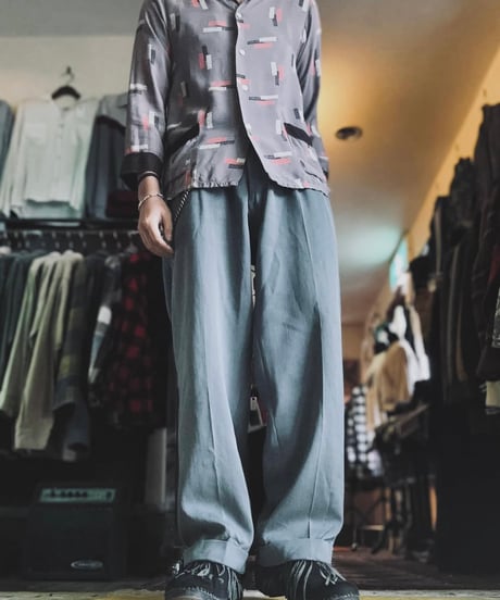 TEXTRON 50s アトミック柄　シルクシャツ