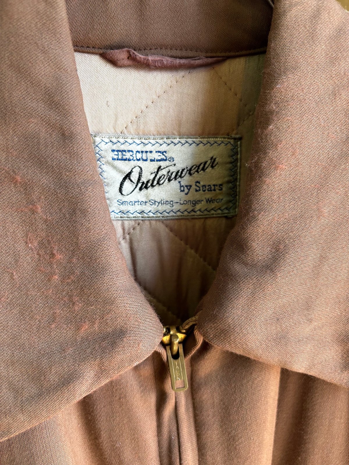 60s HERCULES ギャバジンジャケット　茄子紺 1960's HERCULES by Sears ギャバジンジャケット 裏地キルティング