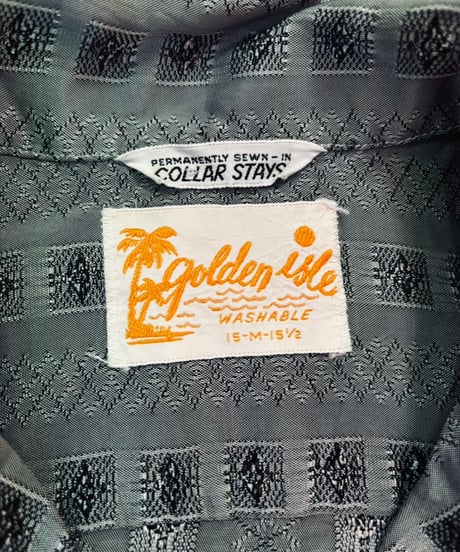 golden isle 60s サテンシャツ