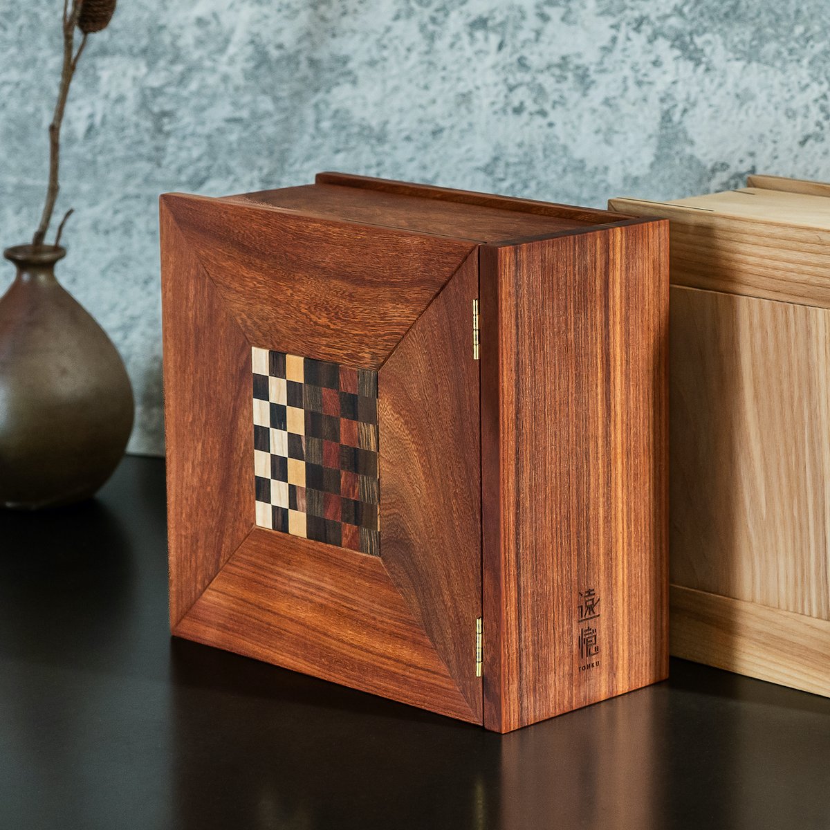 遠憶 祈りの小箱［チェッカーフラッグ］無宗教の供養箱｜ミニ仏壇の