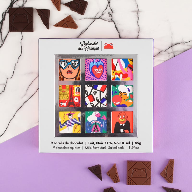 Le Chocolat des Francais ル・ショコラ・デ・フランセ】スクエアボック