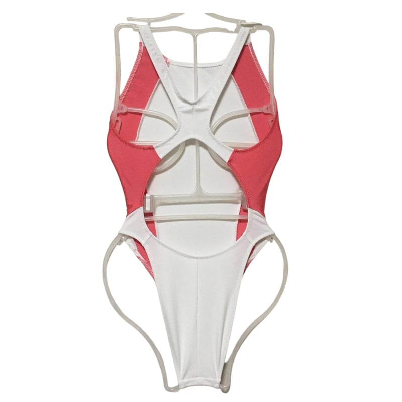 競泳水着 白×チェリーピンク | Costume Hunter