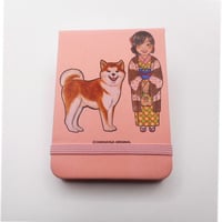付箋～秋田犬と女の子