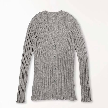 [竹布] ヤク ワイドリブカーディガン