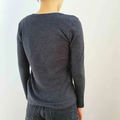 ［竹布 ］癒布（ゆふ）ラウンドネック