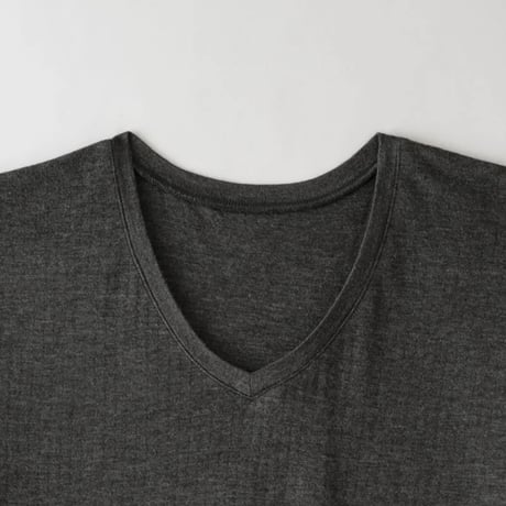 ［竹布 ］men's 癒布（ゆふ）長袖Vネック