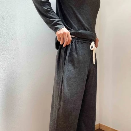 ［竹布 ］men's 癒布（ゆふ）長袖Vネック