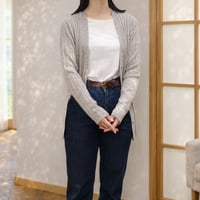 [竹布] ヤク ワイドリブカーディガン