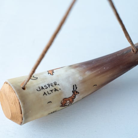 Souvenir Horn Hand Painted Object