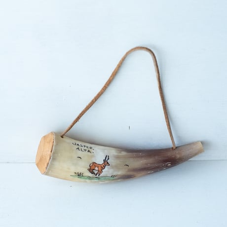 Souvenir Horn Hand Painted Object