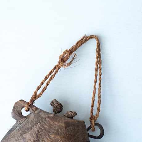 Old Handmade Wooden Cowbell