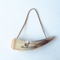 Souvenir Horn Hand Painted Object