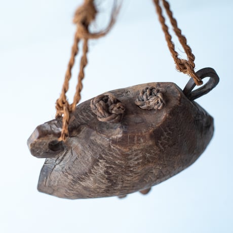 Old Handmade Wooden Cowbell