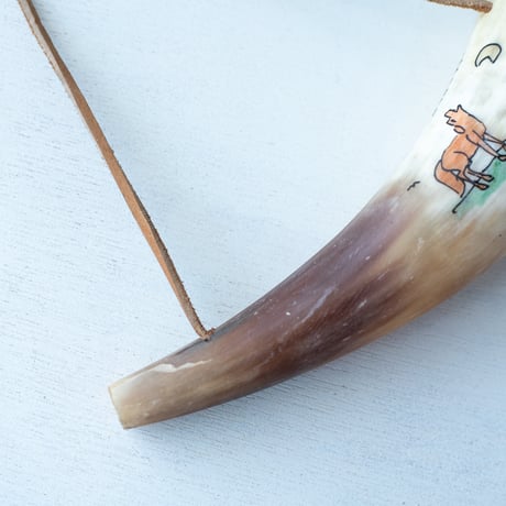 Souvenir Horn Hand Painted Object