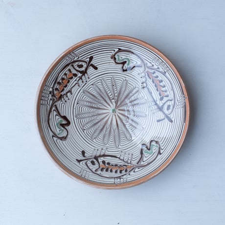Horezu Pottery Fish Plate / Rumania