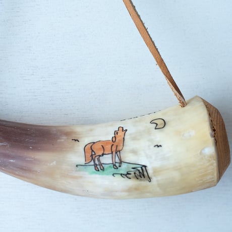 Souvenir Horn Hand Painted Object