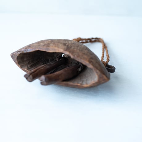 Old Handmade Wooden Cowbell
