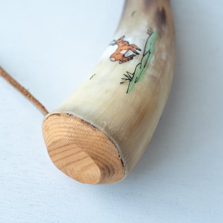 Souvenir Horn Hand Painted Object
