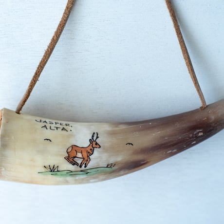 Souvenir Horn Hand Painted Object