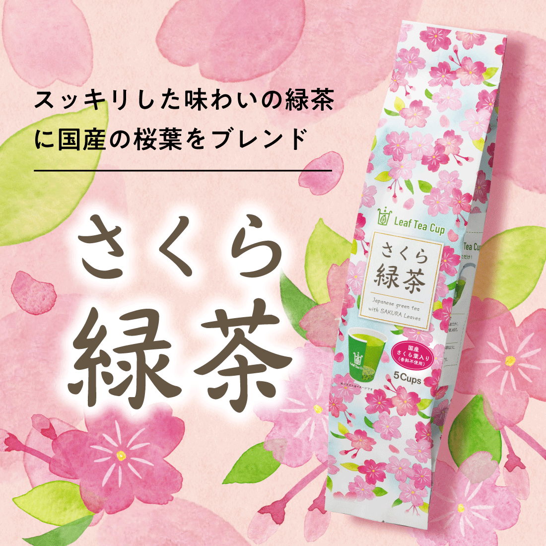 ティーリーフ　５００〜８００枚 リーフティーカップ 5個入（シトラス緑茶・カカオほうじ茶・しょうが