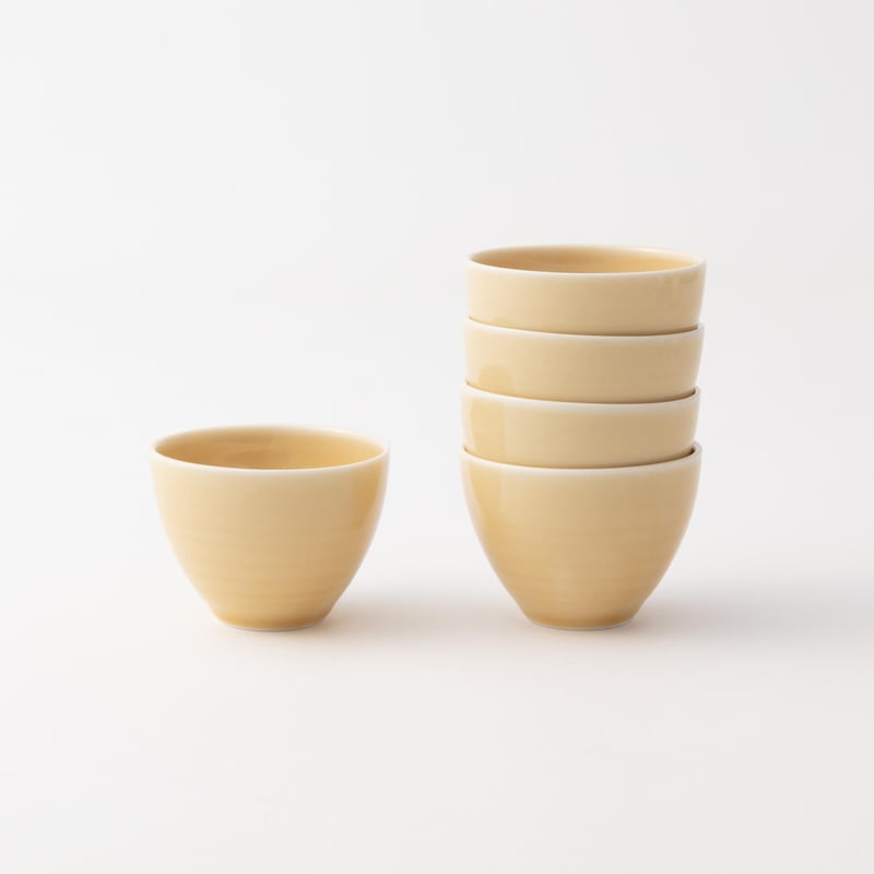 煎茶道具　賣茶好　染付　亥年白菜文　煎茶碗　5客　共箱　V　6194 煎茶道具賣茶好染付亥年白菜文煎茶碗5客共箱V6194
