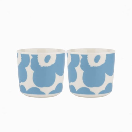 marimekko　コーヒーカップセット（ハンドルなし）　ウニッコ（スカイブルー×ホワイト）