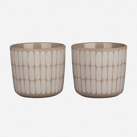 marimekko　コーヒーカップセット（ハンドルなし）　アルク（テラ×ホワイト）