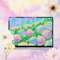 【雨季限定】タブレット&デスクトップ(PC)壁紙”雨色の紫陽花”