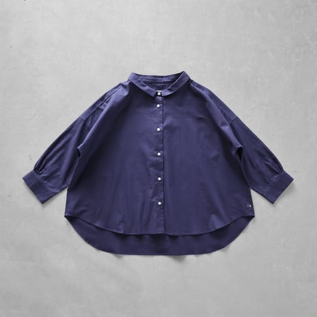 ladies|8分袖オーガニックコットンビエラワイドブラウス ladies|8分袖オーガニックコットンビエラワイドブラウス
