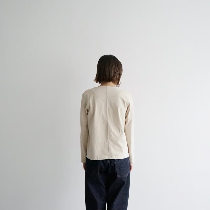 センターバックロングスリーブシャツ｜vintage lace｜メンズ向け