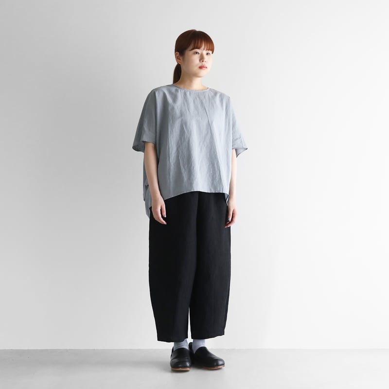 unisex｜バンブーリネンバルーンパンツ｜ブラック | 八画