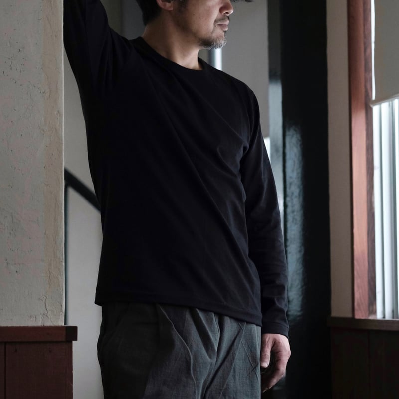 unisex｜TUTUオーガニック天竺 ロングスリーブTシャツ｜ブラック
