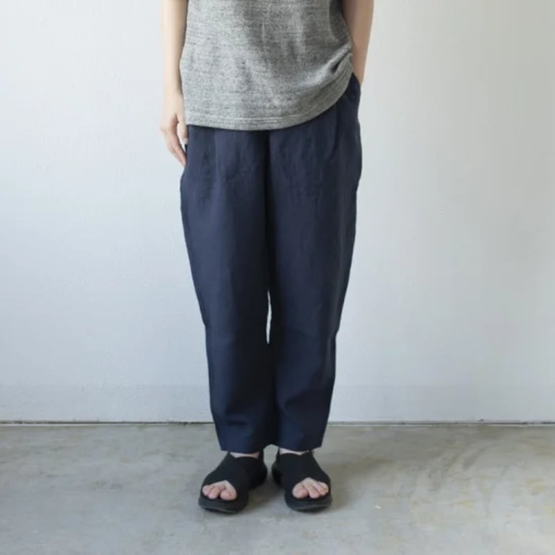 unisex｜リネンタックパンツネイビー｜サイズ4 | 八画