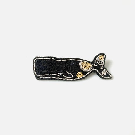 刺繍ブローチ / マッコウクジラ