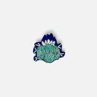 刺繍ブローチ / Fire-cactus