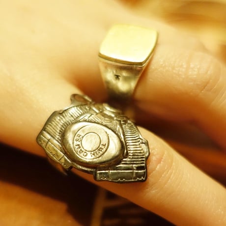 90's Vintage spoon ring/Harley-Davidson