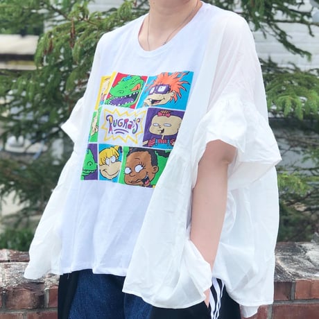 Tシャツ×ブラウス