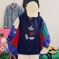 zipパーカー×ナイロンジャケット