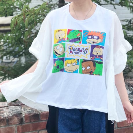 Tシャツ×ブラウス