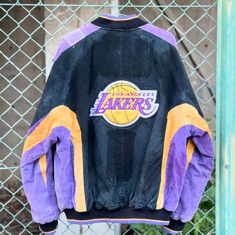 NBA ロサンゼルスレイカーズ　レザースタジャン